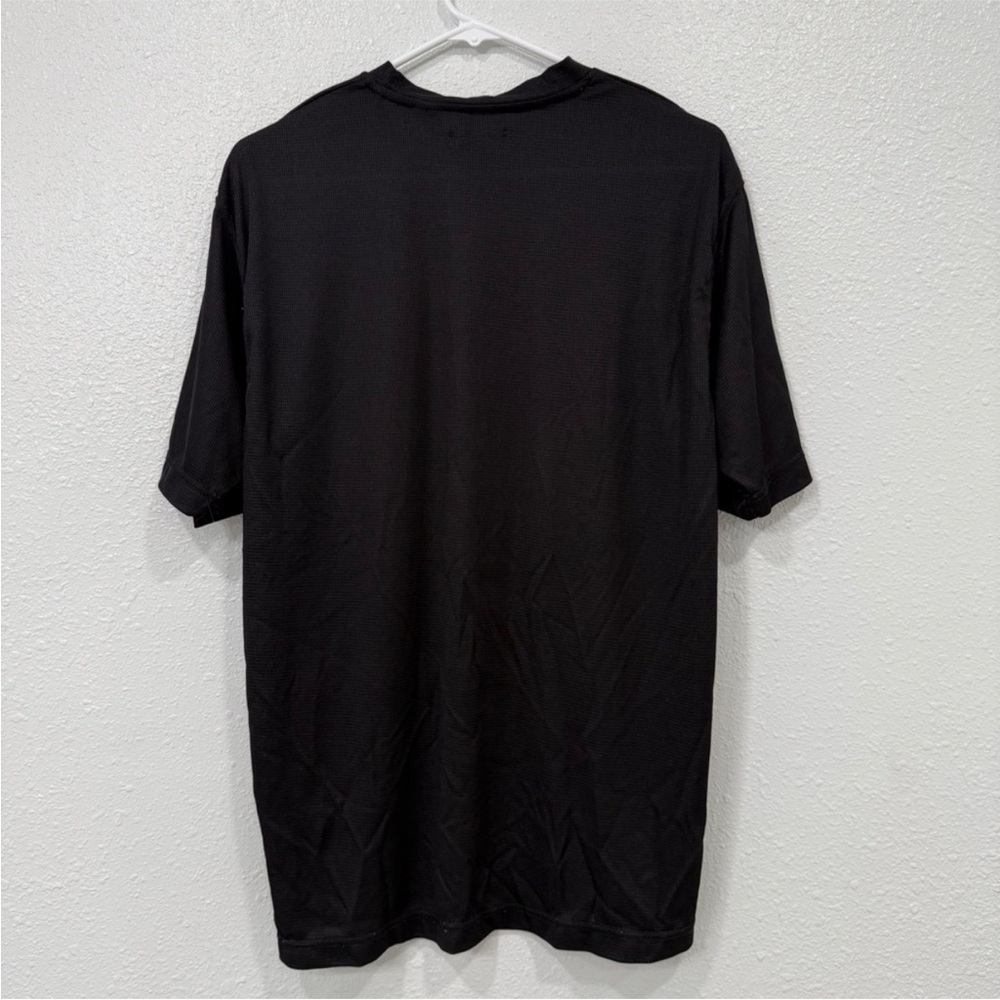PAVO by Lastrada | Men's Black Ribbed Textured Knit Tee - L (16/18) - Picture 2 of 11